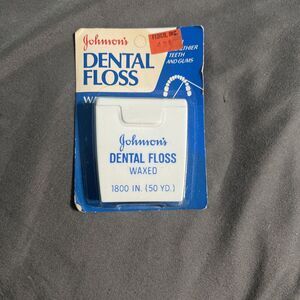 Vintage Johnson & Johnson Dental Floss‎ Waxed 50 Yard